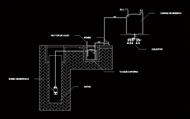 Submersible Pump – Tank Tr DWG Detail for AutoCAD