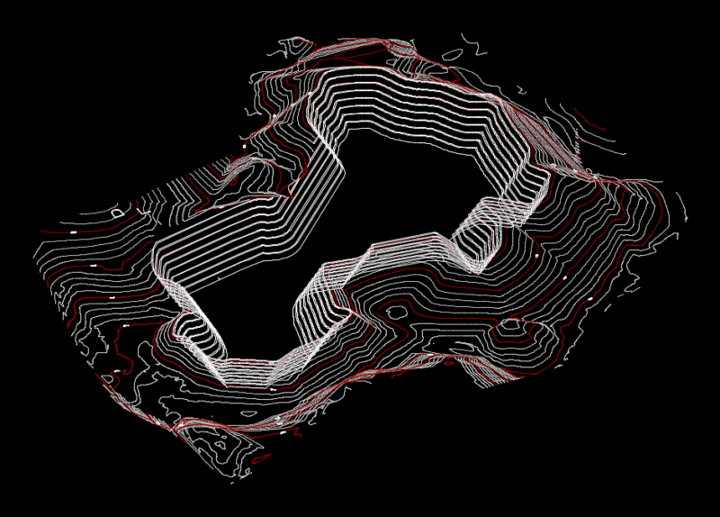 Surface Mining 3D DWG Model for AutoCAD