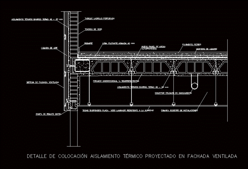 Suspended Ceiling DWG Section for AutoCAD