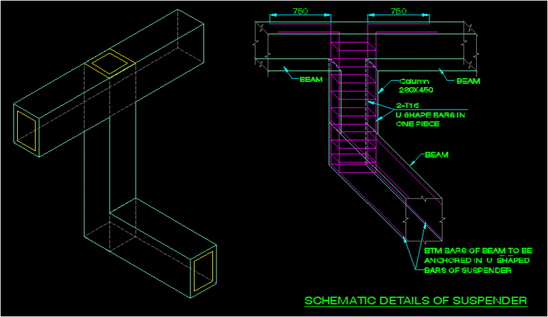 Suspender Details DWG Detail for AutoCAD