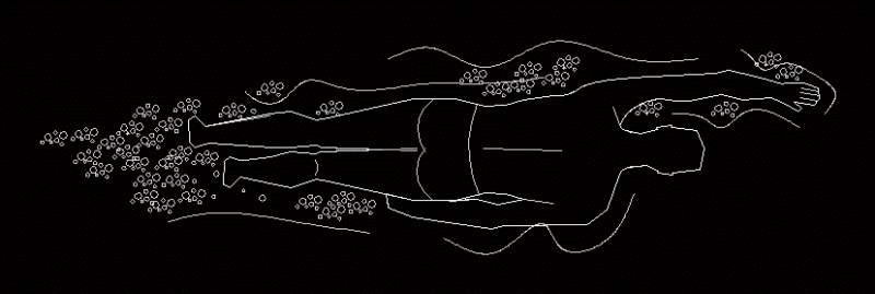 Swimmer 2D DWG Block for AutoCAD