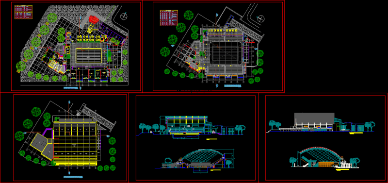 Swimming Pool Semi-Olympic DWG Block for AutoCAD