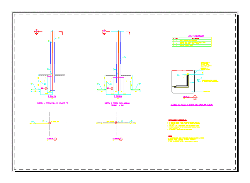 System Ground Concrete Structure DWG Detail for AutoCAD