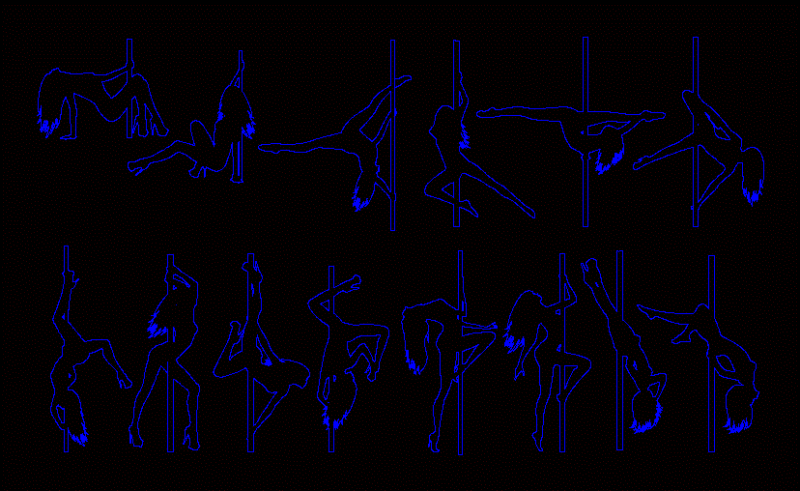 Table Dancers Dance DWG Full Project for AutoCAD
