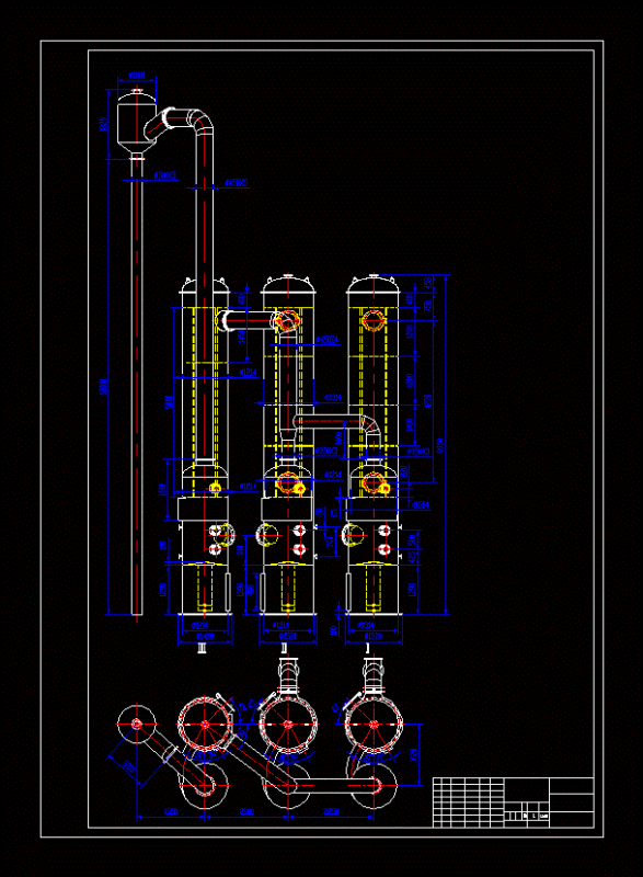 Tail Water Plant DWG Block for AutoCAD