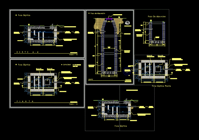 Tank And Soakaway DWG Block for AutoCAD