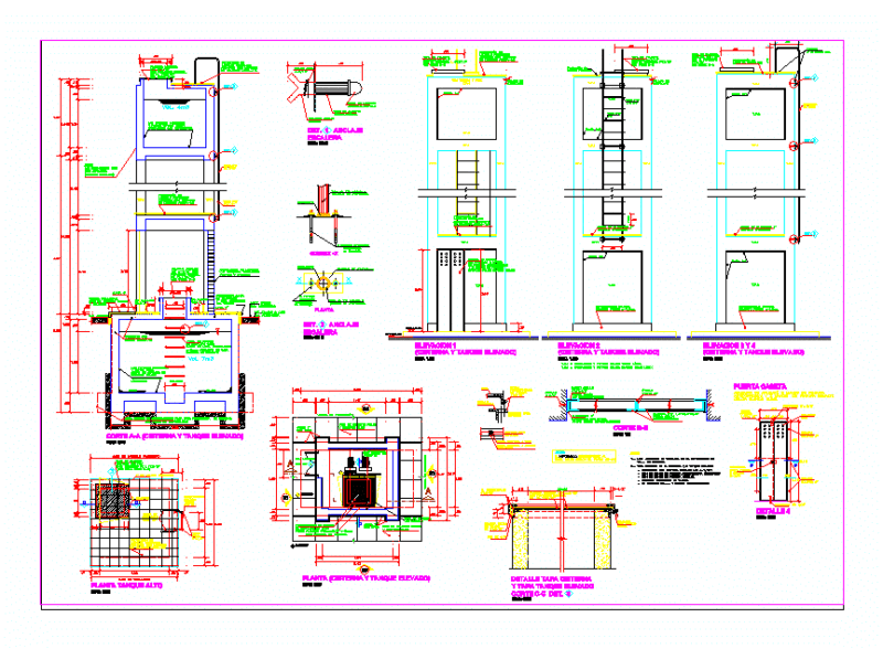 Tank And Tank High DWG Block for AutoCAD
