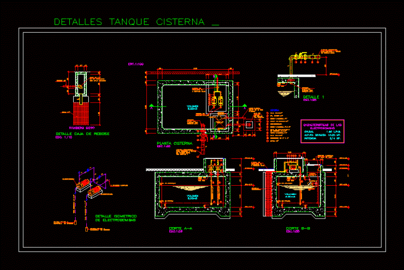 Tank Cistern DWG Block for AutoCAD
