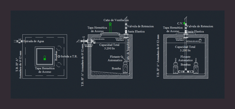 Tank DWG Block for AutoCAD