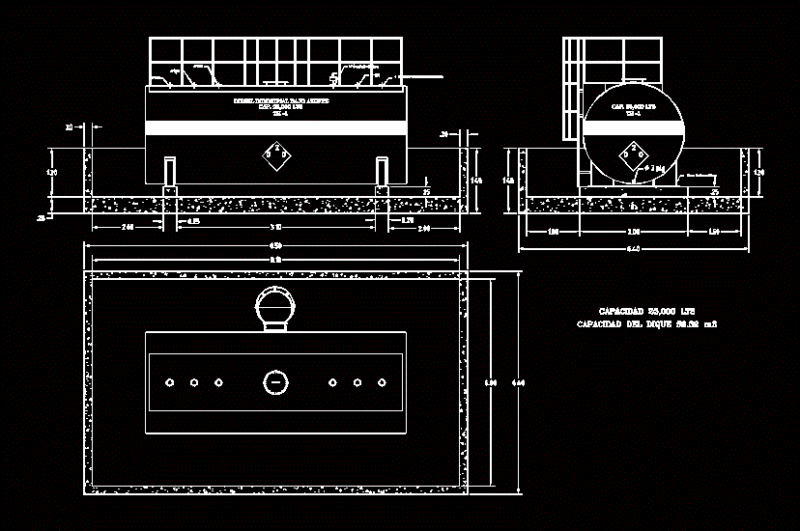 Tanker 25000 Lts DWG Section for AutoCAD