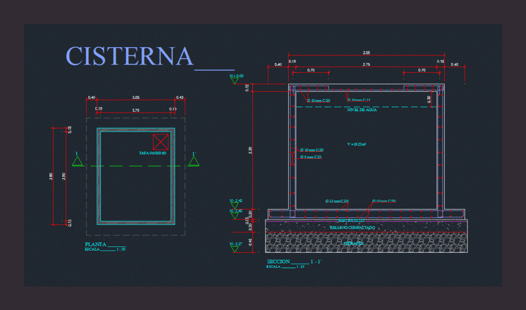 Tanker DWG Section for AutoCAD