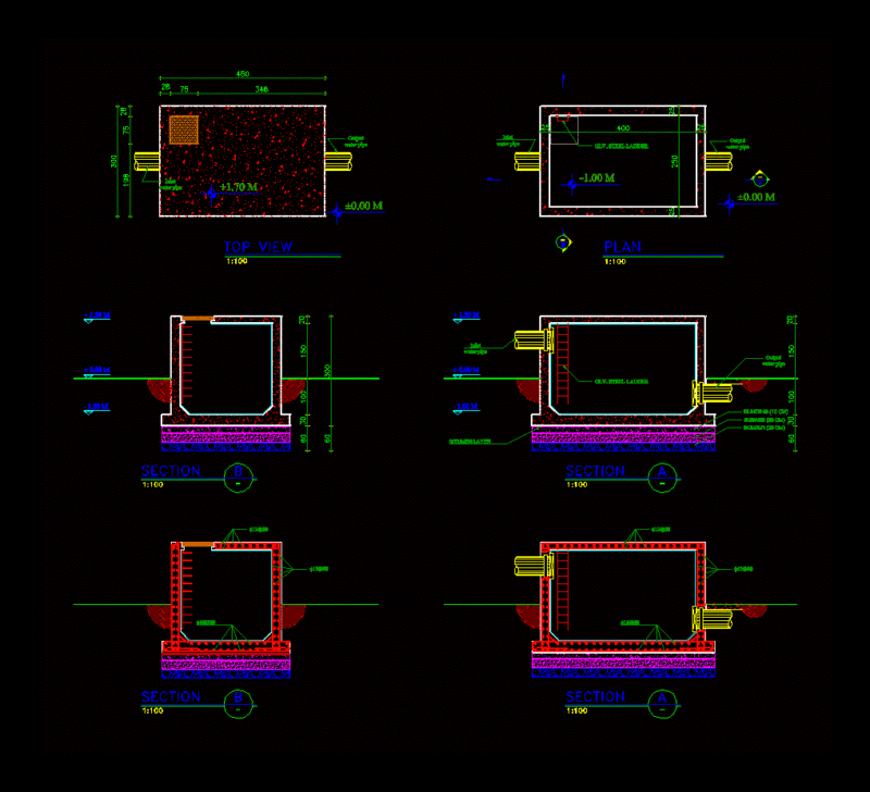 Tanks DWG Block for AutoCAD