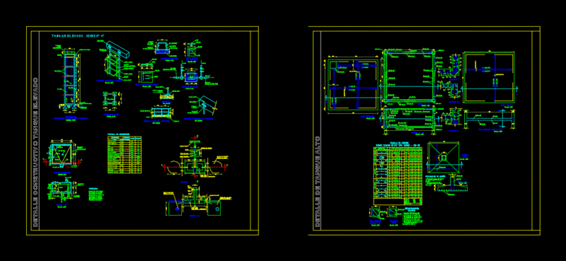 Tanque Elevado DWG Block for AutoCAD