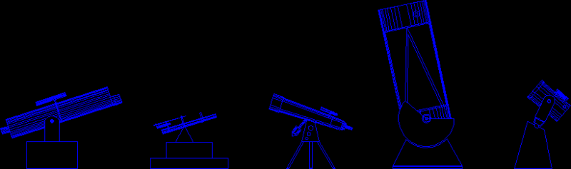 Telescopes DWG Block for AutoCAD