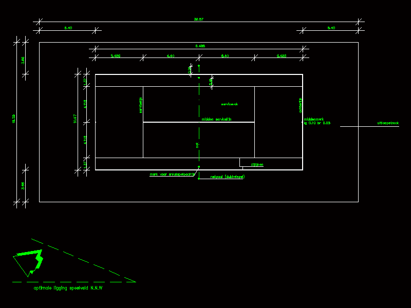 Tennis Court 2D DWG Detail for AutoCAD • Designs CAD