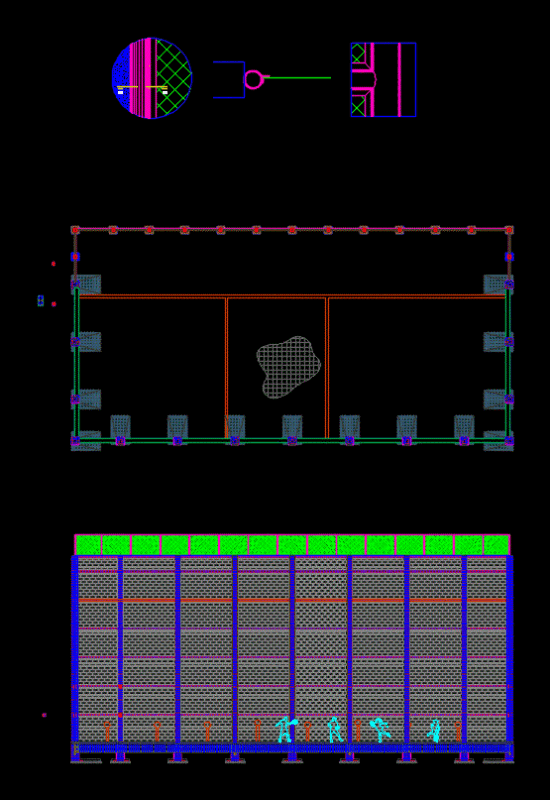 Tennis Frontenis DWG Plan for AutoCAD