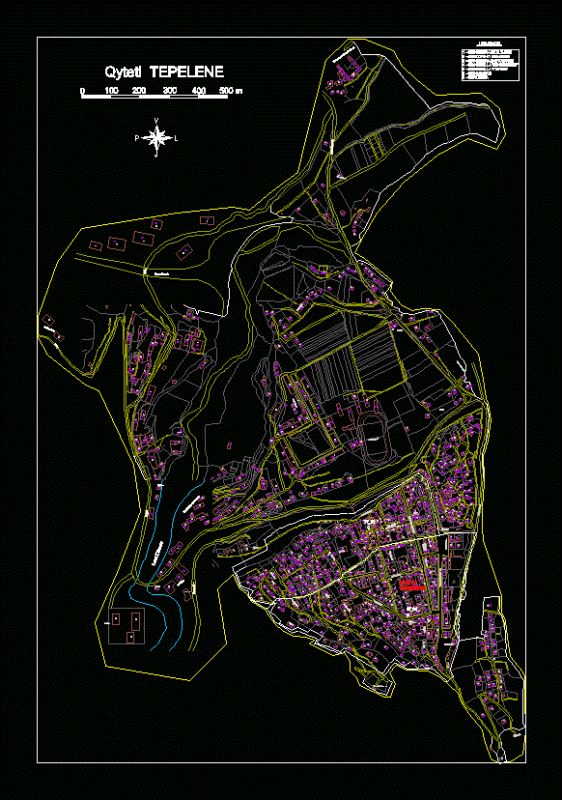 Tepelene Map DWG Block for AutoCAD