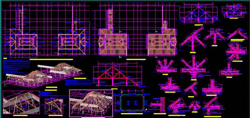 Terraces 3D DWG Section for AutoCAD