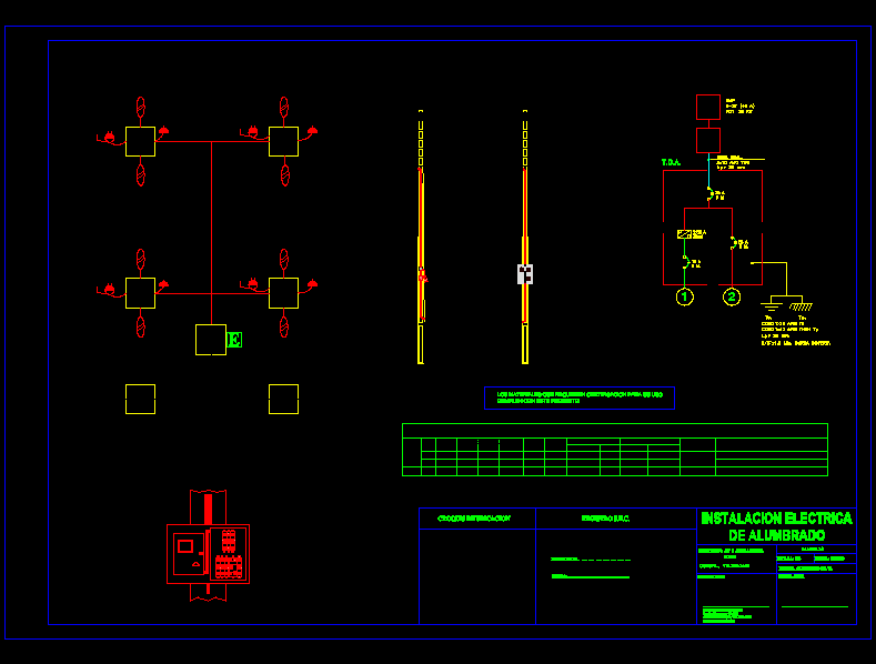 Three Phase Junction Slaughter DWG Detail for AutoCAD • Designs CAD