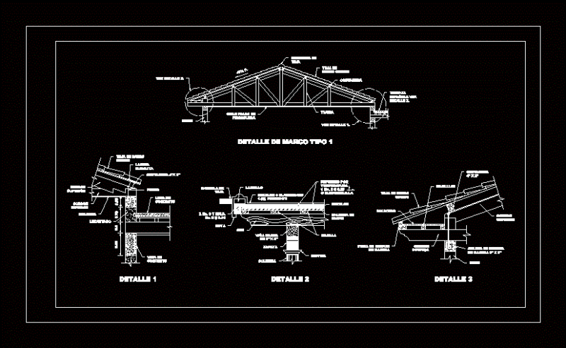 Tiled Roof DWG Detail for AutoCAD
