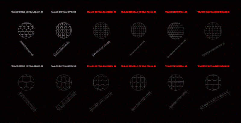 Tiles 2D DWG Model for AutoCAD
