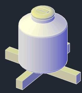 Tinaco 3D DWG Model for AutoCAD