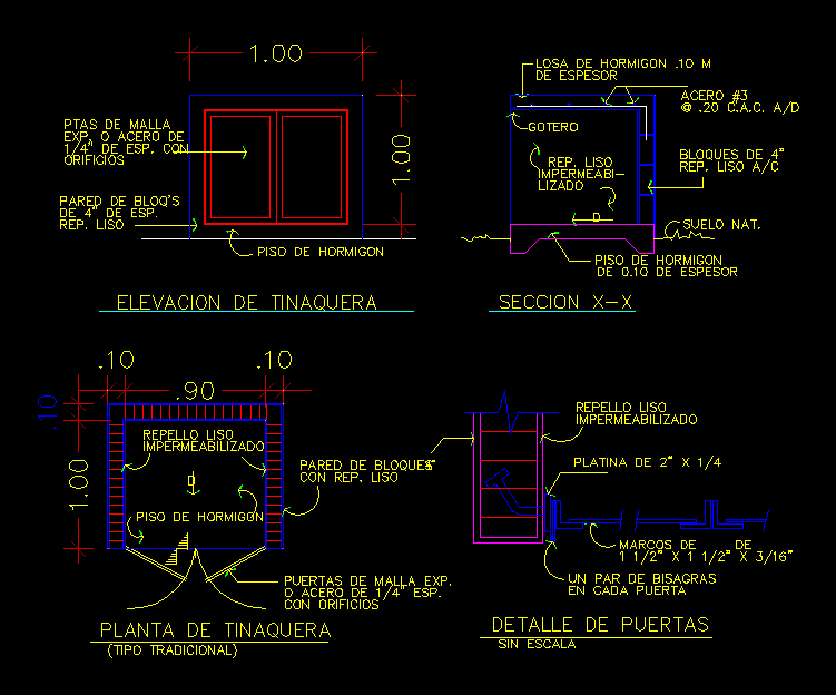 Tinaquera 2D DWG Detail for AutoCAD • Designs CAD