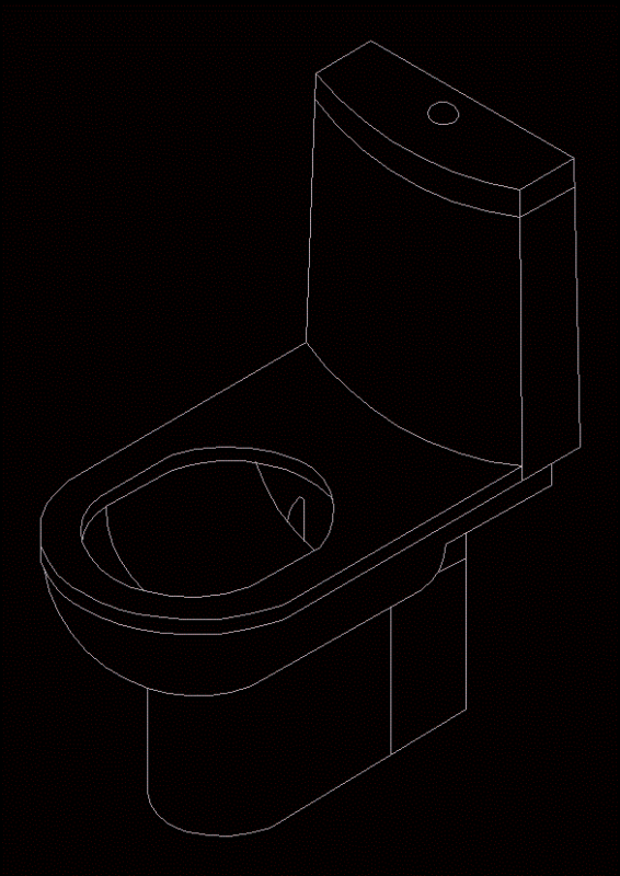 Toilet 2D DWG Block for AutoCAD