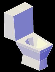 Toilet 3D DWG Model for AutoCAD