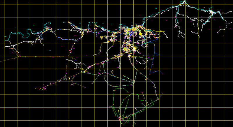 Topographic Elevation Municipio Bermudez DWG Elevation for AutoCAD