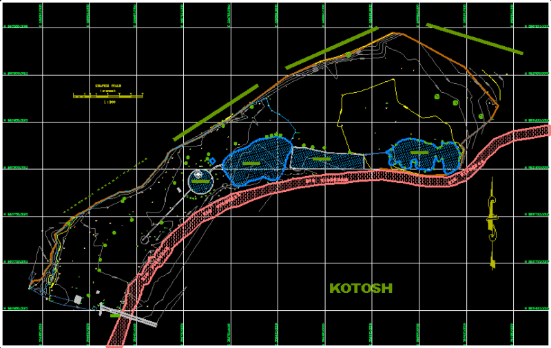 Topography Huanuco-Kotosh, Peru DWG Block for AutoCAD