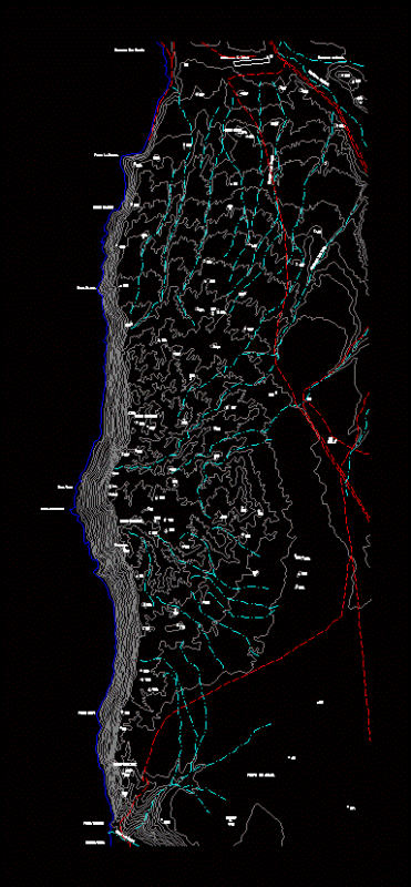Topography Of Chile DWG Block for AutoCAD