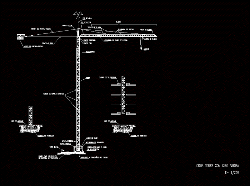 Tower Crane 3D DWG Model for AutoCAD