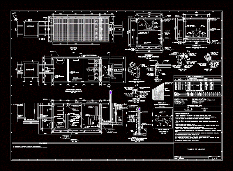 Trap Grease Box DWG Detail for AutoCAD