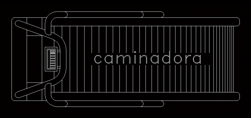 Treadmill DWG Block for AutoCAD