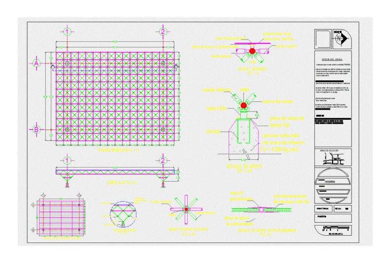 Tridilosa DWG Detail for AutoCAD
