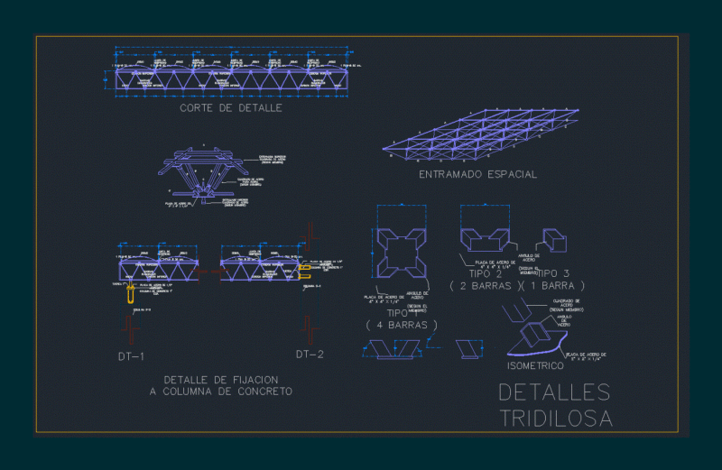 Tridilosa DWG Detail for AutoCAD