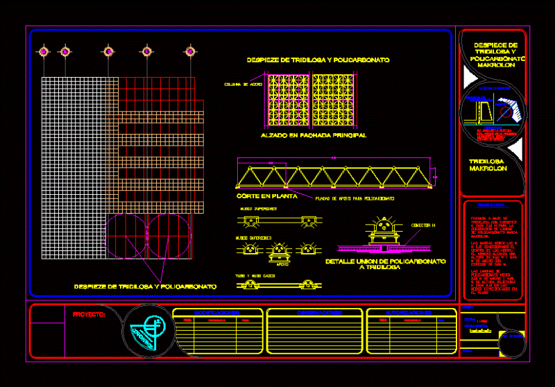 Tridilosa Tridilosa System Structure DWG Block for AutoCAD