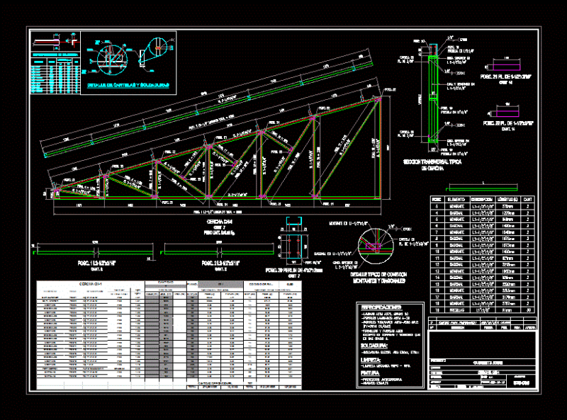 Truss Details DWG Detail for AutoCAD