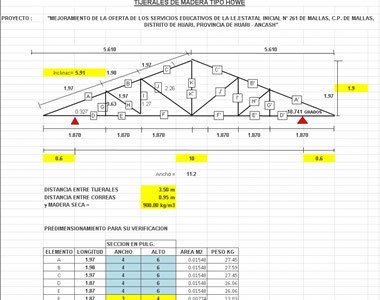 Truss Spreadsheet XLS Excel Spreadsheet
