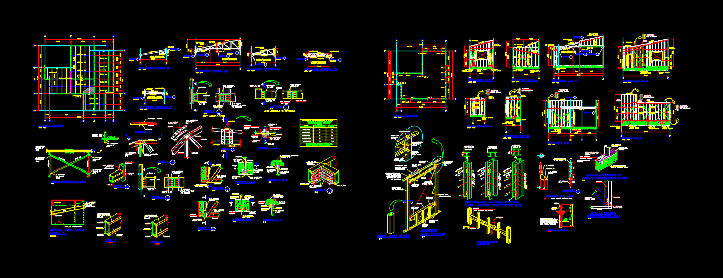 Trusses And Wall Metalcon DWG Detail for AutoCAD • Designs CAD