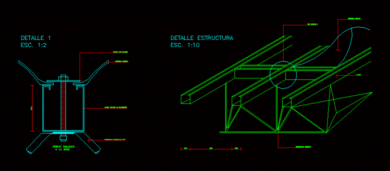 Tubular Structure Detail DWG Detail for AutoCAD