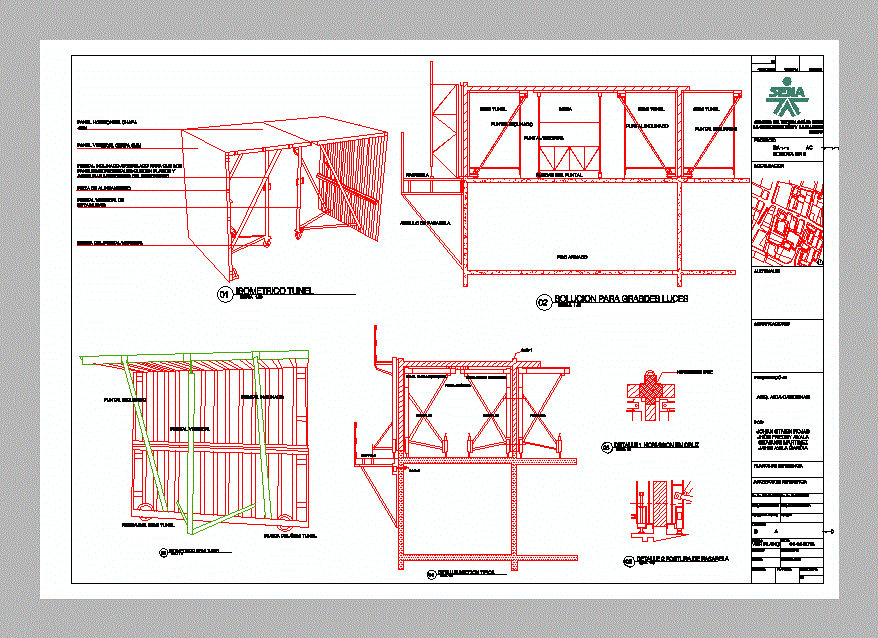 Tunnel System Details 2D DWG Detail for AutoCAD • Designs CAD