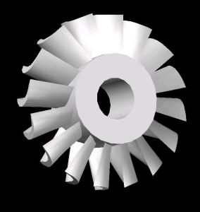Turbine 3D DWG Model for AutoCAD