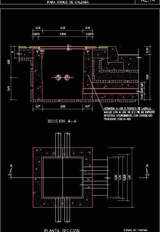 Undergroun Channels Sidewalk Paved DWG Block for AutoCAD • Designs CAD