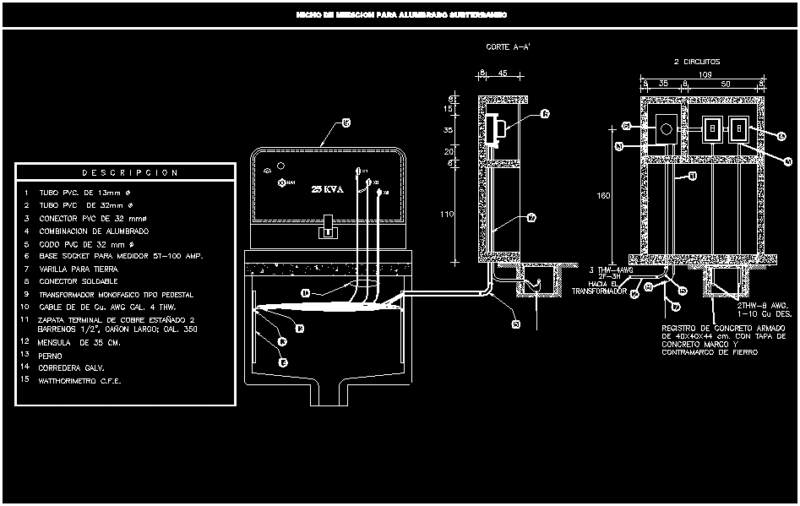 Underground Meter Housing Niche DWG Block for AutoCAD