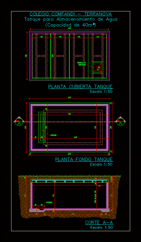 Underground Water Tank DWG Block for AutoCAD