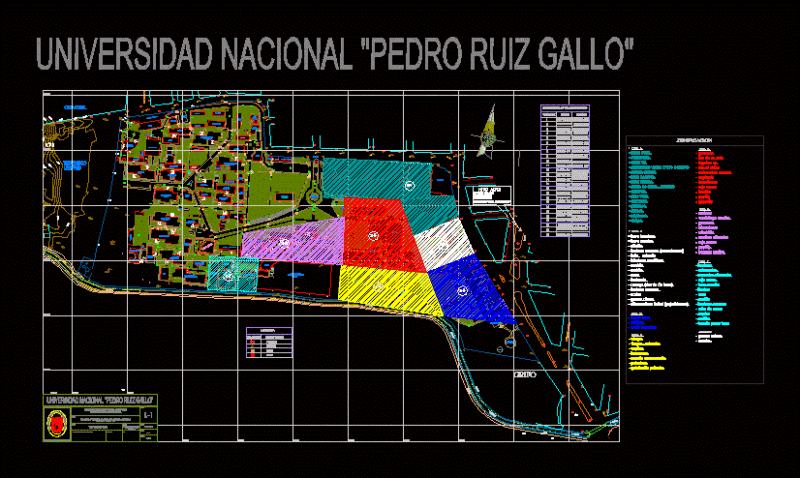 University City Universidad Nacional Pedro Ruiz Gallo DWG Block for AutoCAD