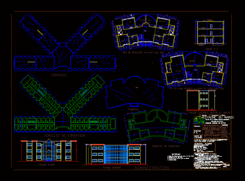 University DWG Plan for AutoCAD
