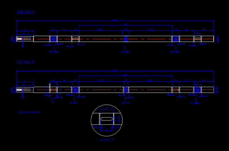 Up Shaft DWG Block for AutoCAD